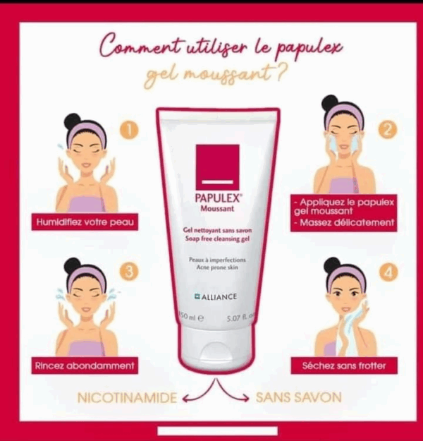 PAPULEX Gel Nettoyant Moussant Sans Savon 150ml – Image 4