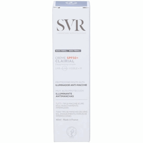 SVR Clairial Crème Solaire Anti-Taches SPF50+ 40ml – Image 4