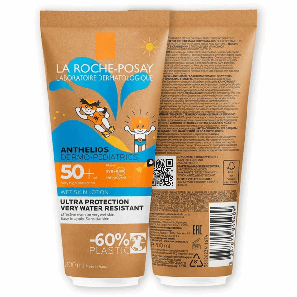La Roche Posay Anthelios Dermo-Pediatrics Wet Skin Lotion SPF50+ 200ml – Image 3