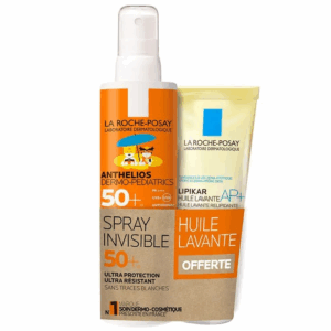 LA ROCHE POSAY ANTHELIOS SPRAY DERMO-PEDIATRICS CREME SOLAIRE ENFANT SPF50+ 200ML+LIPKAR HUILE LAVANTE 100ML (OFFERT)