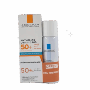 LA ROCHE POSAY ANTHELIOS UVMUNE 400 ECRAN CREME HYDRATANTE INVISIBLE SPF50+ 50ML + EAU THERMALE 50ML OFFERTE