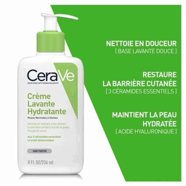 CeraVe Crème Lavante Hydratante 236ml – Image 4