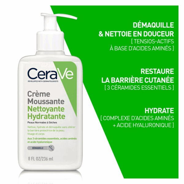 CeraVe Crème Moussante Nettoyante Hydratante 236ml – Image 3