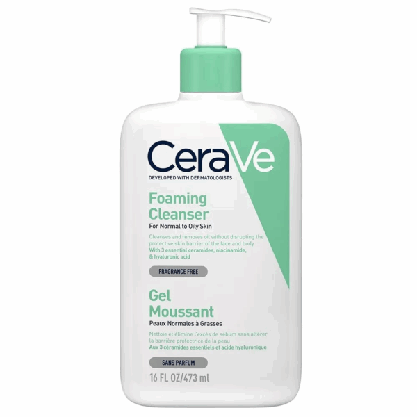 CeraVe Gel Moussant Nettoyant Peaux Normales a Grasses 473ml