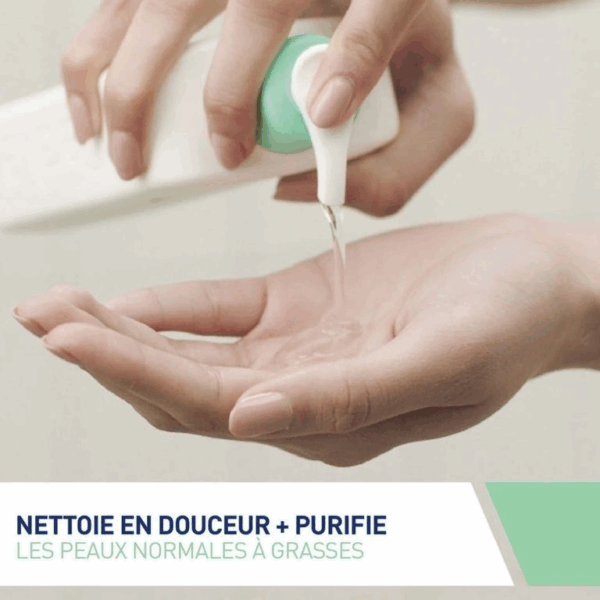 CeraVe Gel Moussant Nettoyant Peaux Normales a Grasses 236ml – Image 2