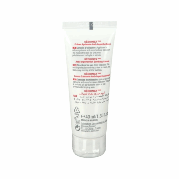 ACM SÉBIONEX TRIO Crème Apaisante Anti-Imperfections 40ml – Image 2