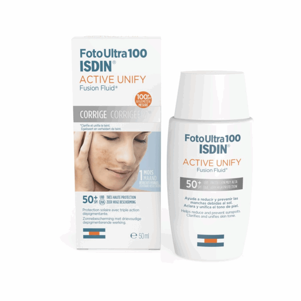 ISDIN Écran Solaire Active Unify Fusion Fluid Invisible SPF50+ 50ml – Image 2